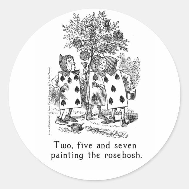 Alice in Wonderland Art Stickers in 2 Sizes (Front)