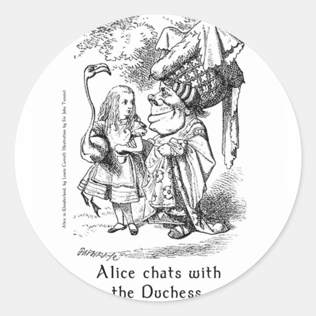 Alice in Wonderland Art Stickers in 2 Sizes (Front)