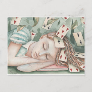 Alice in Wonderland asleep Postcard