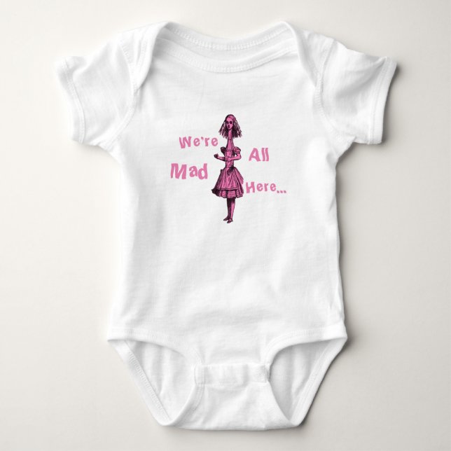 Alice in Wonderland Baby Bodysuit (Front)