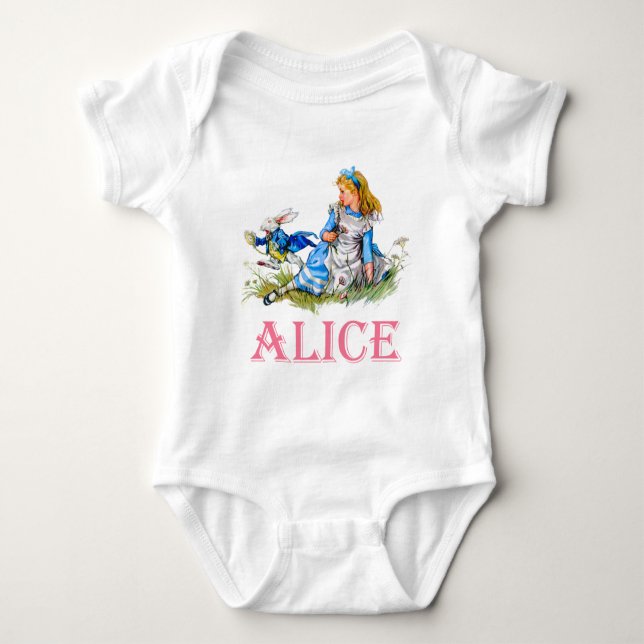 ALICE IN WONDERLAND BABY BODYSUIT (Front)