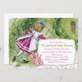 Alice in Wonderland Baby Shower Invitation (Front/Back)