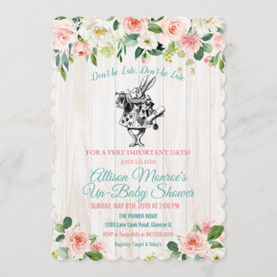 Alice in Wonderland Baby Shower Invitation