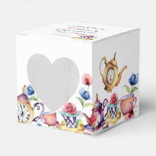 Alice in wonderland baby shower tea party favour box