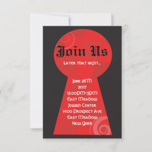 ALICE IN WONDERLAND Bat Mitzvah Party Card