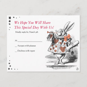 Alice In Wonderland Bat Mitzvah Reply Card