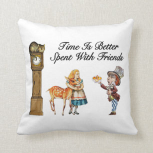Alice In Wonderland Better With Friends Cushion