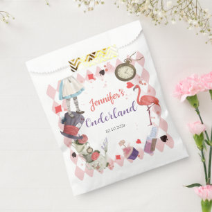 Alice in Wonderland Birthday Favour Bag