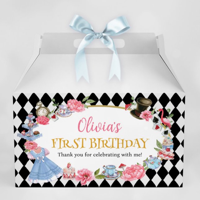 Alice in Wonderland Birthday Favour Box (Creator Uploaded)