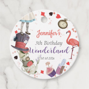Alice in Wonderland Birthday Favour Tags