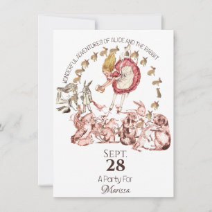  Alice in Wonderland Birthday Invitation