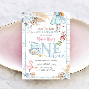 Alice in Wonderland Birthday Invitation