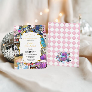 Alice in wonderland Birthday invitation