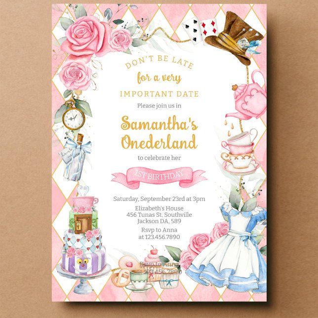 Alice in Wonderland Birthday Invitation (Creator Uploaded)