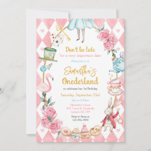 Alice in Wonderland Birthday Invitation