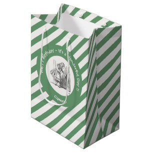 Alice in Wonderland Birthday or Other Party Event Medium Gift Bag
