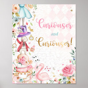 Alice In Wonderland Birthday Party Decoration Sign