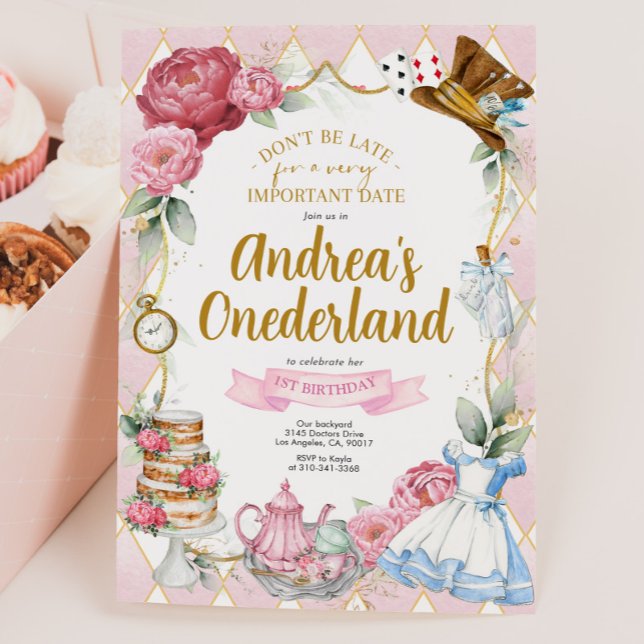 Alice in Wonderland Birthday Party Invitation (Creator Uploaded)