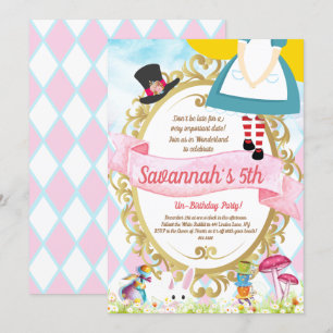 Alice in Wonderland Birthday Party Invitation