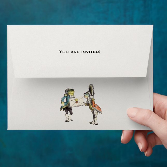 Alice In Wonderland Birthday Party Invitation Envelope (Hand)