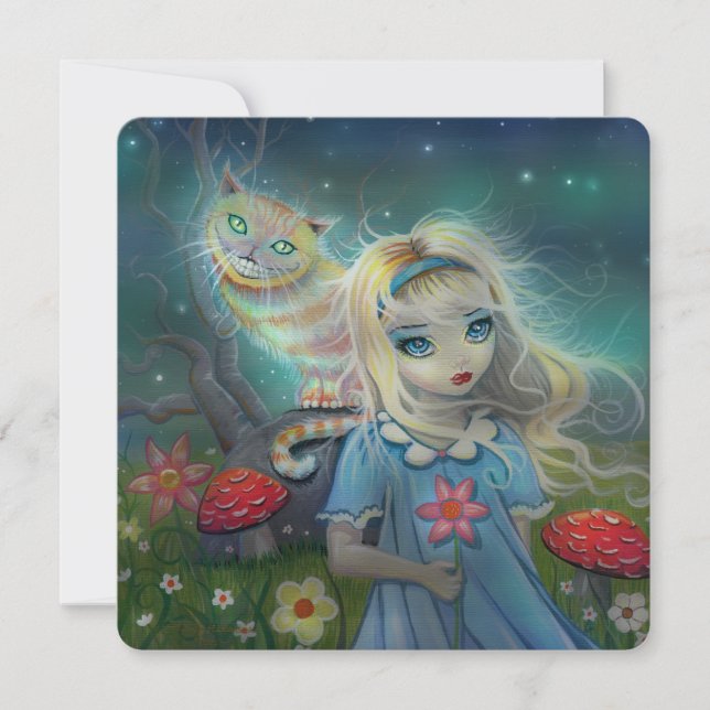 Alice in Wonderland Birthday Party Invites (Front)