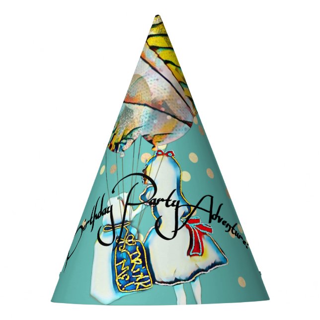 Alice in Wonderland birthday party Party Hat (Front)