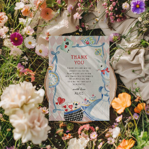 Alice in Wonderland Birthday Thank You Card
