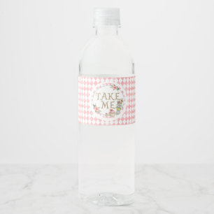 Alice in Wonderland Birthday Water Bottle Lable Label