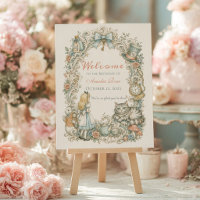 Alice in Wonderland Birthday Welcome Board