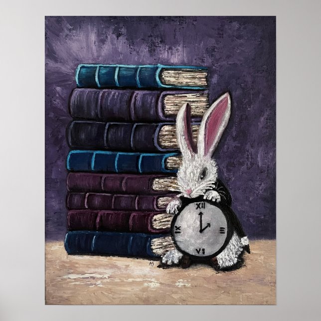 Alice in Wonderland Books Colourful Fine Art Poster (Front)