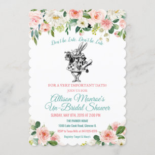 Alice in Wonderland Bridal Shower Invitation