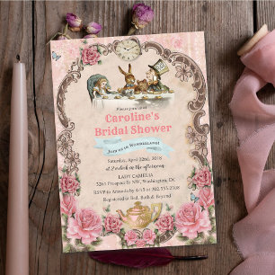 Alice in Wonderland Bridal Shower Invitation