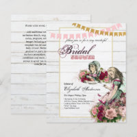 Alice in Wonderland Bridal Shower Tea Party Invite