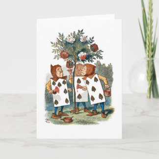 Alice in Wonderland - Cards painting Roses