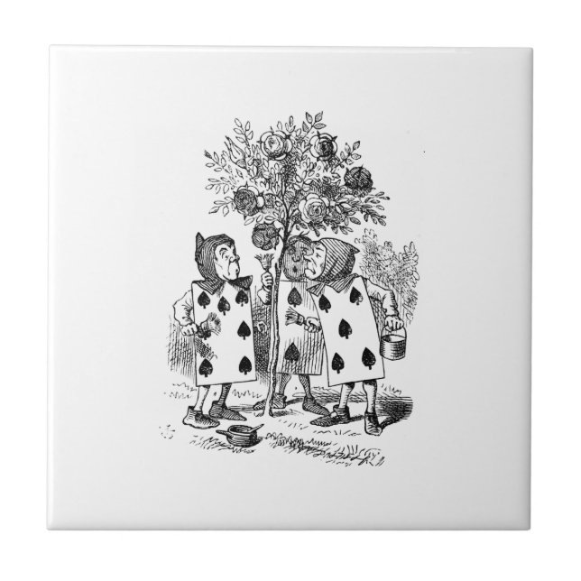 Alice in Wonderland Cards/Roses Tile (Front)