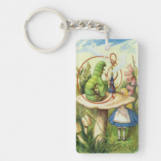 Alice in Wonderland Caterpillar Drink Me Keychain