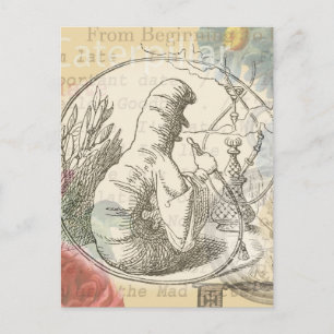 Alice in Wonderland Caterpillar: Original Tenniel  Postcard
