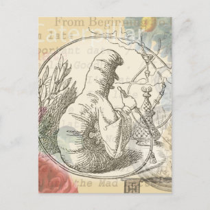 Alice in Wonderland Caterpillar Postcard