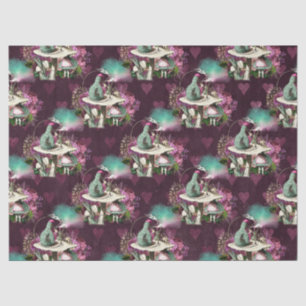 Alice in Wonderland Caterpillar Purple Decoupage Tissue Paper