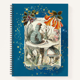 Alice in Wonderland & Caterpillar Vintage Style Notebook