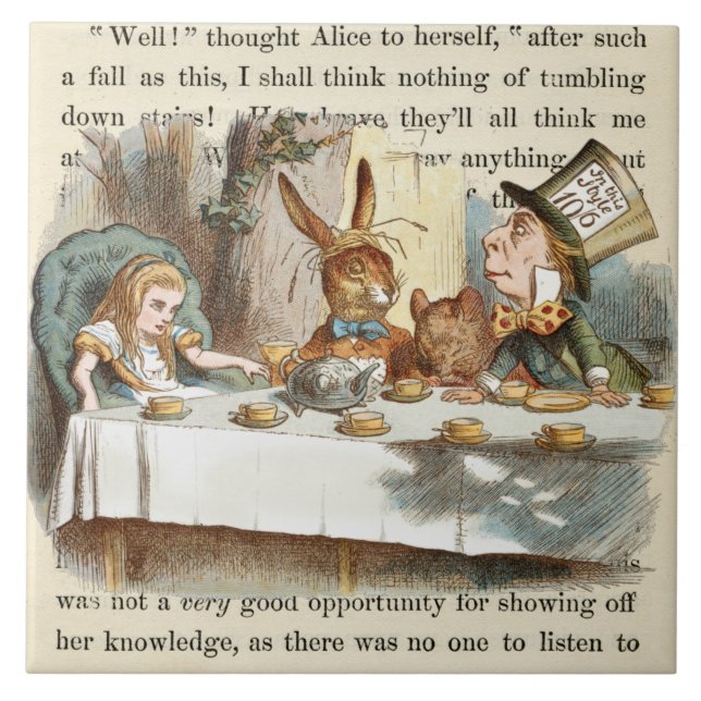 Alice In Wonderland  Ceramic Tile (Front)