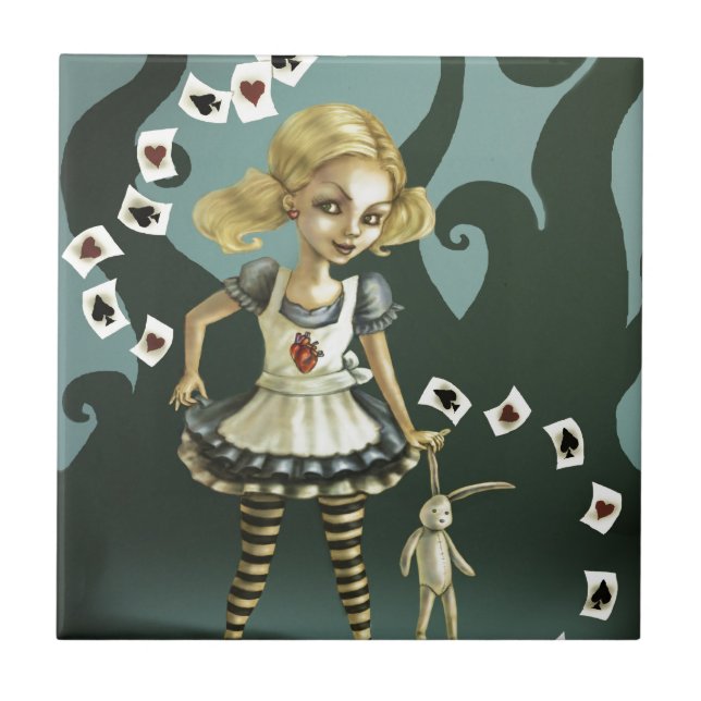 Alice in Wonderland Ceramic Tile (Front)
