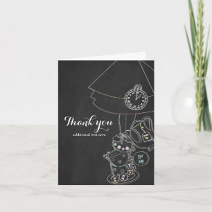 Alice in Wonderland Chalkboard Sketch Thank You Card