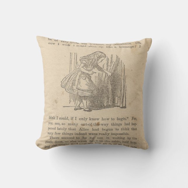 Alice In Wonderland Chapter One, Down the Rabbit Cushion (Front)
