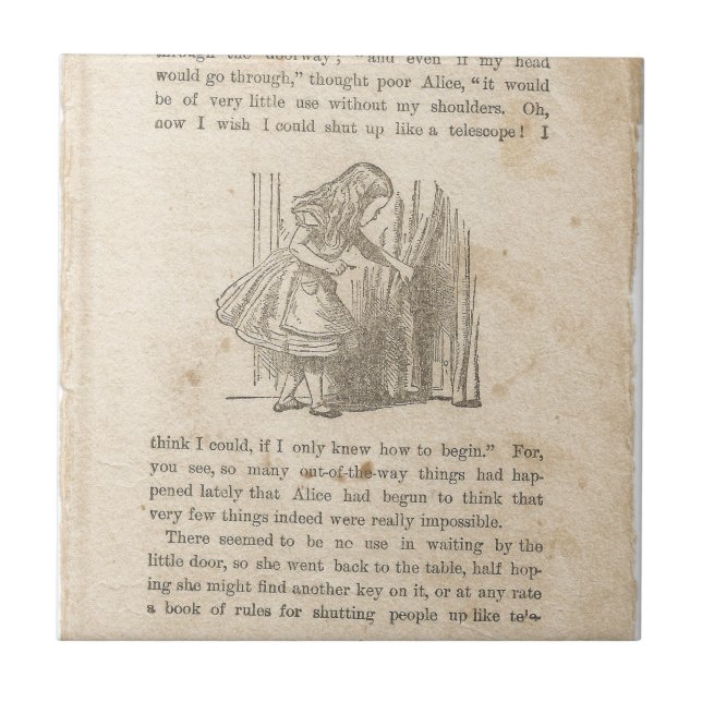 Alice In Wonderland, Chapter One, Down the Rabbit Tile (Front)