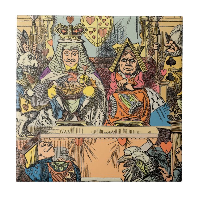 Alice in Wonderland Cheshire Cat Characters Ceramic Tile (Front)