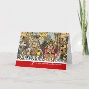 Alice in Wonderland Cheshire Cat Characters Holiday Card