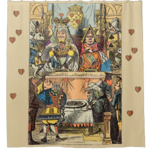 Alice in Wonderland Cheshire Cat Characters Shower Curtain