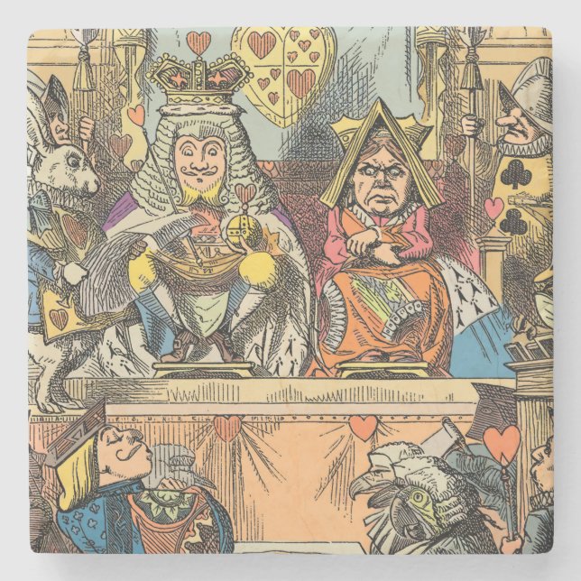 Alice in Wonderland Cheshire Cat Characters Stone Coaster (Front)