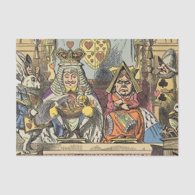 Alice in Wonderland Cheshire Cat Characters Tissue Paper (Front)